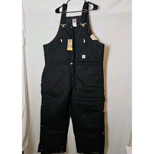 Carhartt Mens Yukon Extremes Insulated Bib Overalls Sz 40 x 28 Black R33 BLK NWT